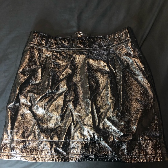 Top shop black faux leather mini skirt - Picture 4 of 4